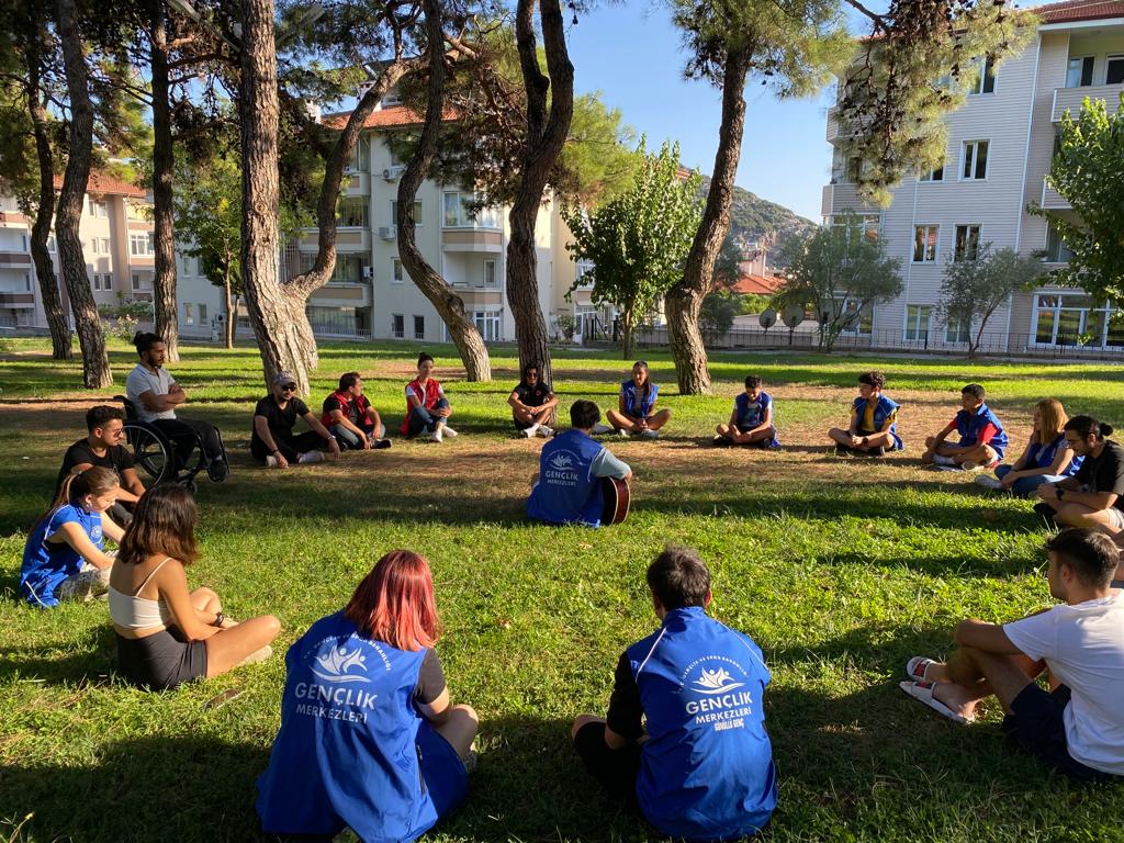 Young people collaborating